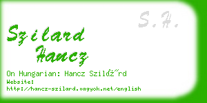 szilard hancz business card